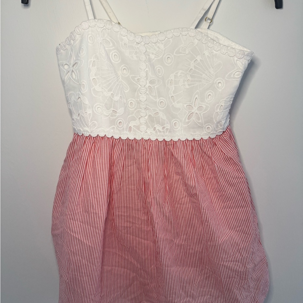 Lilly Pulitzer White and Red Kids Dress